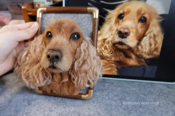 Custom Handmade 3D Pet Wool Felt Art Photo Frame [DOG]