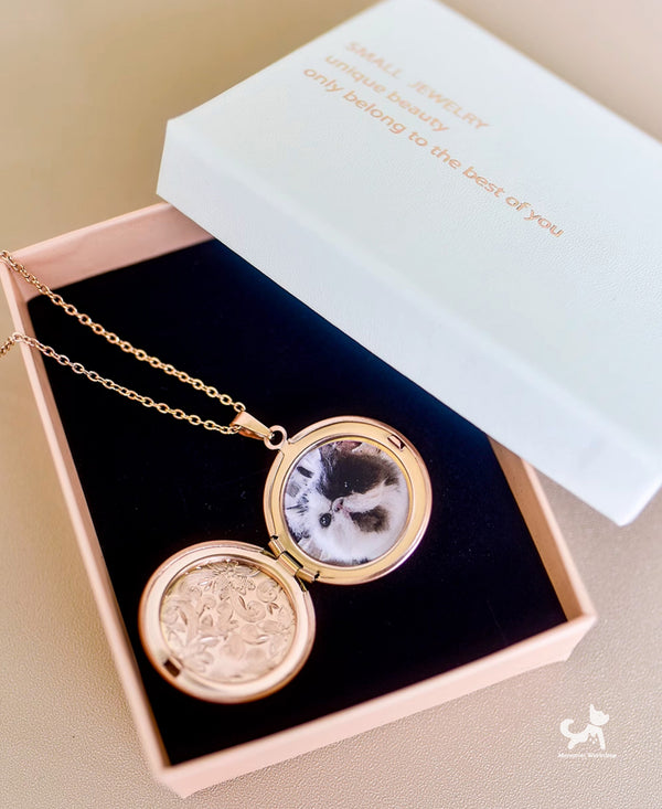 Customized pet portrait photos, cat and dog name necklaces and pendants, customized commemorative gifts